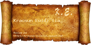 Kracsun Eulália névjegykártya